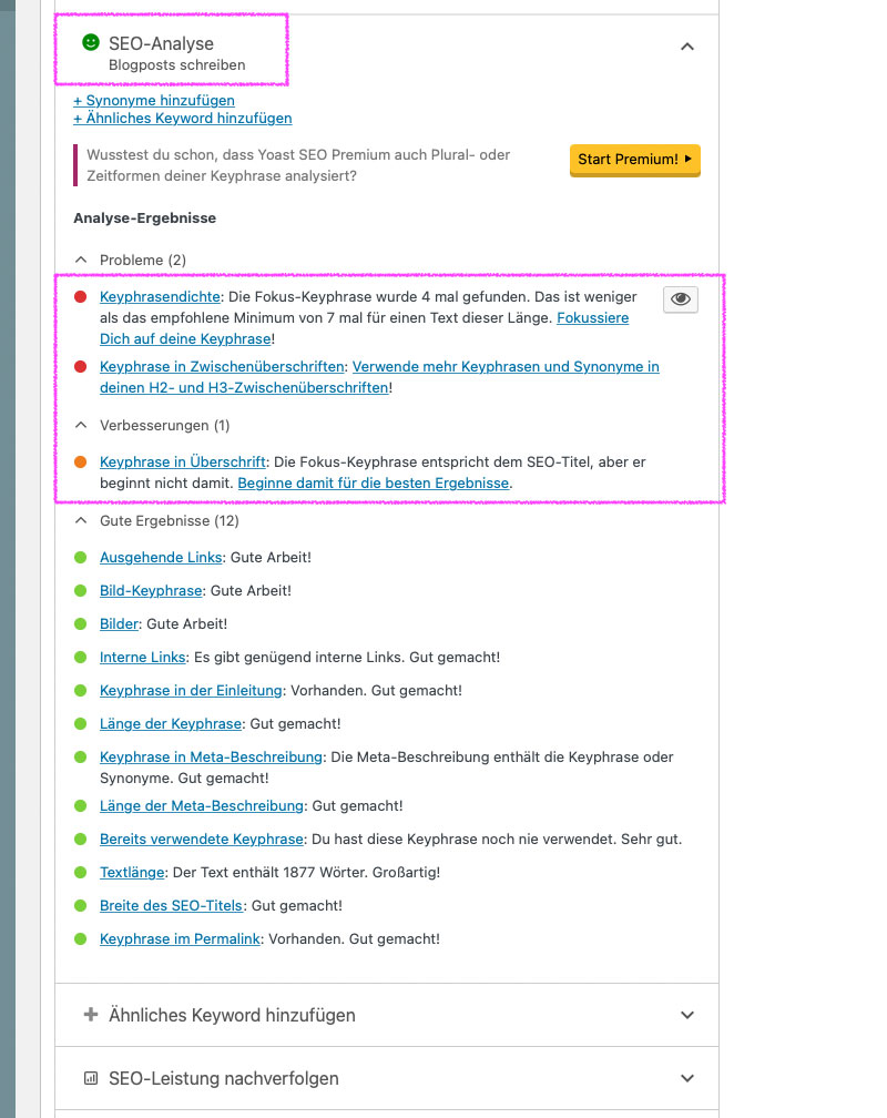SEO-Analyse-Yoast Yoast SEO Analyse