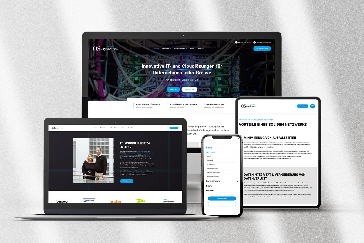 OS Systems Mockup Website